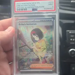 Pokemon Erika's Invitation 203/165 Scarlet & Violet 151 PSA 9 Special Illustrat… - Image 1