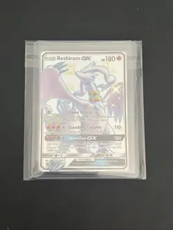 Pokemon Reshiram GX Full Art Shiny Holo Rare SV51/SV94 Hidden Fates 180 HP NM+ - Image 1