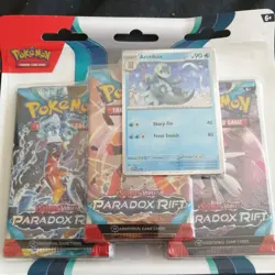 Pokemon TCG Paradox Rift Triple Pack Blister Arctibax - 3 Booster Packs & Promo - Image 1