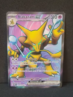 Pokemon TCG Alakazam EX Holo Ultra Rare Scarlet and Violet 151 - Image 1