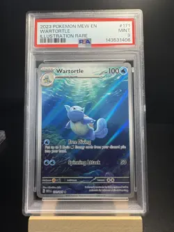 Pokemon TCG Wartortle 171/165 Scarlet & Violet 151 Illustration Rare PSA 9 A - Image 1