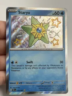 Pokemon TCG Staryu 118/091 Scarlet & Violet Paldean Fates Card (A2) - Image 3