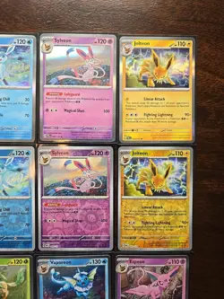 pokemon prismatic evolutions holo + Reverse Holo lot Umbreon Leafeon Jolteon - Image 3