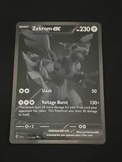 LP (Lightly Played) Zekrom Ex 172/086 - Black Bolt Pokemon TCG - Image 1