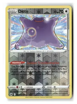 Ditto 107/159 Holo Rare Crown Zenith Pokemon Reverse Holo Near Mint - Image 1