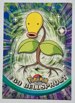 Pokemon Topps - Bellsprout #69 (Blue Logo) - TV Animation Edition - LP - Image 1