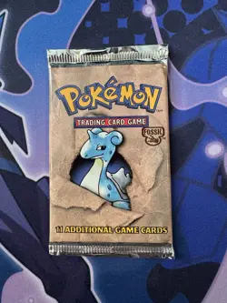 Pokemon Fossil Booster Pack Lapras Artwork HEAVY 21.24g WOTC Vintage Sealed - Image 2