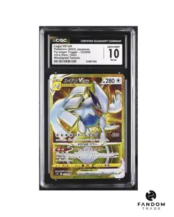 CGC 10 GEM MINT ERROR Lugia VSTAR Gold Pokemon Silver Tempest Misprint - Image 1