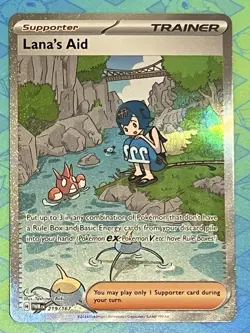 NM Pokemon Lana's Aid SIR 219/167 Twilight Masquerade Special Illustration Rare - Image 1