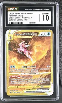 Pokemon Origin Forme Palkia VSTAR 259/172 S12a: Vstar Universe CGC GEM MINT 10 - Image 1