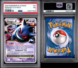 2009 Pokemon Platinum Arceus Gengar LV.X Holo 97/99 PSA 7 - Image 3