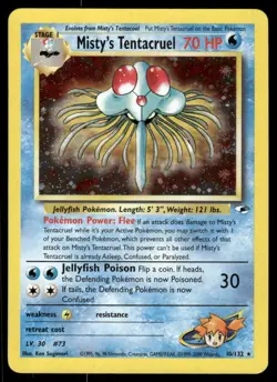 *WED NIGHT* Misty's Tentacruel 10/132 Gym Heroes Holo Rare - Image 1
