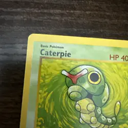 POKEMON 1st Edition Shadowless Base Set CATERPIE 45/102 Common LP Vintage WOTC - Image 2