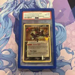 2021 Pokemon SWSH Black Star Promo Greninja Gold Star Celebrations #144 PSA 8 - Image 1