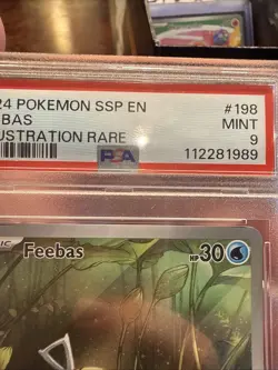 2024 Pokemon SSP EN Feebas Illustration Rare #198 PSA 9 MINT - Image 3