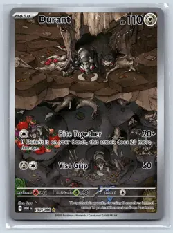 DURANT 150/086 ILLUSTRATION RARE WHITE FLARE POKEMON HOLO NM - Image 1