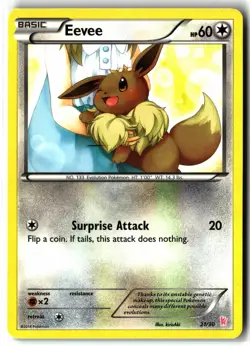 Eevee (21) ⭐ 21/30 Common XY Trainer Kit: Sylveon & Noivern 2014 Pokemon NM/LP - Image 1