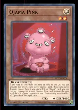 Yugioh Ojama Pink #BLVO-EN036 Blazing Vortex LP - Image 1
