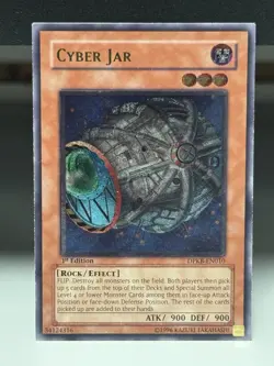 Yugioh! LP Cyber Jar - DPKB-EN010 - Ultimate Rare - 1st Edition Lightly Played, - Image 1