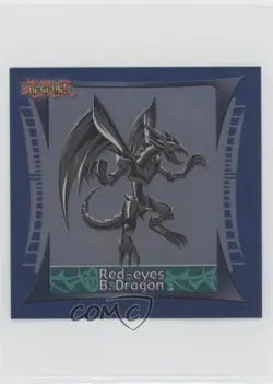 Red-eyes B Dragon Topps YuGiOh Sticker Collection Silver Foil #4 2002 - Image 1