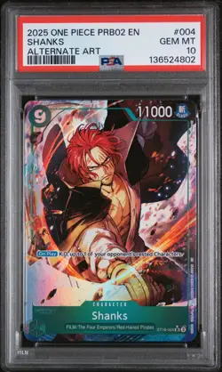 2025 One Piece PRB02 EN Shanks Alternate Art ST16-004 PSA 10 - POP 17 💎 - Image 1