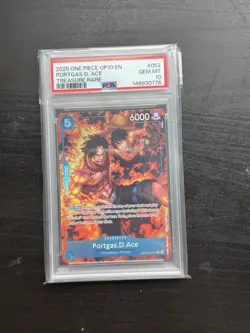 ONE PIECE OP10-ROYAL BLOOD #052 PORTGAS D. ACE TREASURE RARE PSA 10 - Image 1