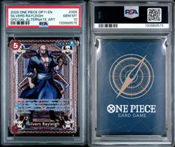 One Piece 2025 Fist of Divine Speed Silvers Rayleigh SP OP09-005 PSA 10 ENGLISH - Image 3