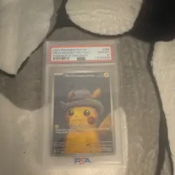 Pokemon TCG Pikachu with Grey Felt Hat Promo SVP 085 Scarlet & Violet PSA 10 - Image 1