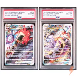 PSA 10 Charizard Mewtwo SAR Set 212-221/172 S12a VSTAR Universe Pokemon Japanese - Image 1