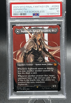 Sephiroth, Fabled SOLDIER (0382) (Borderless) Final Fantasy PSA 10 GEM MINT - Image 1