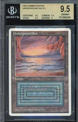 GEM MINT BGS 9.5 Summer Magic/MTG Underground Sea, ULTRA RARE!!! - Image 1