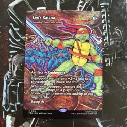 Leo's Katana M0018 Mythic Foil Borderless Teenage Mutant Ninja Turtles NM MTG - Image 1