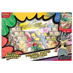 Sealed Pokemon TCG Ascended Heroes Premium Poster Collection Mega Lucario New - Image 1
