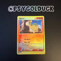 Pokemon TCG Numel EX Ruby and Sapphire 61/109 Reverse Holo Common LP E29 - Image 1