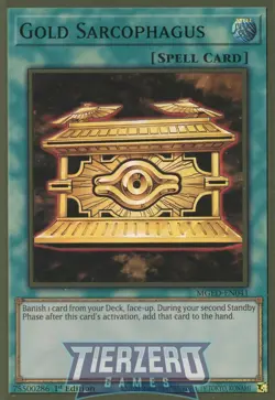Yugioh Gold Sarcophagus MGED-EN041 Premium Gold Rare 1st Edition Near Mint - Image 1