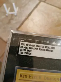 Yugioh Red Eyes Black Dragon SGC 9 SDJ 1st Edition SDJ-001 Joey (Scuffs On Case) - Image 3