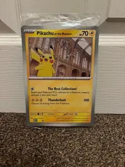 Pokemon TCG, Pikachu At The Museum Oversized Promo Card, Brand New Sealed Jumbo - Image 1