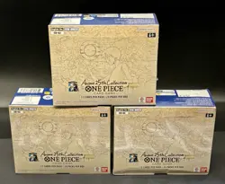 EB02 One Piece TCG Anime 25th Collection Booster Box Lot of 3 English Sealed - Image 1