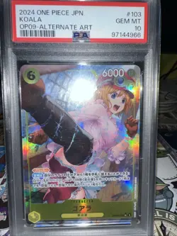 2024 ONE PIECE JPN OP09-EMPERORS IN THE NEW WORLD ALTERNATE ART KOALA PSA 10 - Image 1