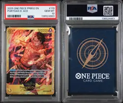 2025 One Piece PRB02 EN Portgas.D.Ace SEC Secret Rare OP07-119 PSA 10 💎 - Image 2
