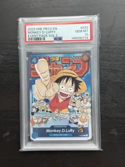 PSA 10 - Monkey D. Luffy P-033 Promo One Piece Event Pack Vol. 2 English 2023 - Image 1