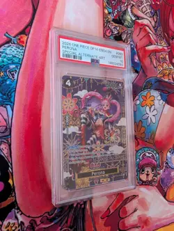 2026 ONE PIECE OP14-EB04-THE AZURE SEA'S SEVENALTERNATE ART #093 PERONA PSA 10 - Image 3