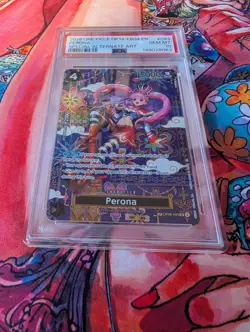 2026 ONE PIECE OP14-EB04-THE AZURE SEA'S SEVENALTERNATE ART #093 PERONA PSA 10 - Image 4