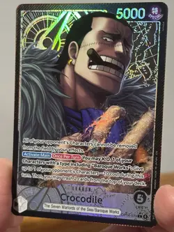 One Piece OP14-079 Crocodile Alt Art Leader , The Azure Sea’s Seven English NM - Image 3