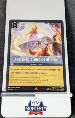 AND THEN ALONG CAME ZEUS NM-MINT Disney Lorcana TCG non holo 195/204 EN3 - Image 1