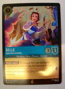 Disney Lorcana Promo Belle - Apprentice Inventor - 37/P3 - Park Exclusive - Image 1