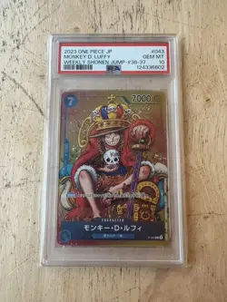 One Piece Card Game Japanese Monkey D. Luffy Weekly Shonen Jump P-043 P - Image 1