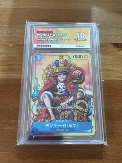Monkey D Luffy P-043 Promo Weekly Shonen Jump ONE PIECE TCG CARD Japanese ACE 10 - Image 1