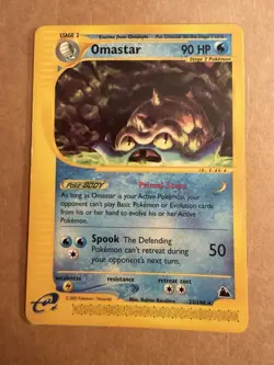 Omastar 23/144 Skyridge Rare Non-Holo Pokemon Card WOTC 2003 MP - Image 1