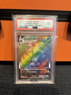 Pokemon Card PSA 9 - GYARADOS VMAX (FA Secret) #207 - 2021 SWSH Evolving Skies - Image 1